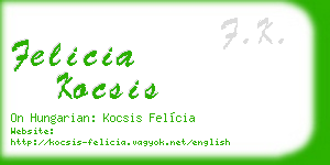 felicia kocsis business card