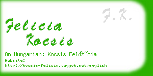 felicia kocsis business card
